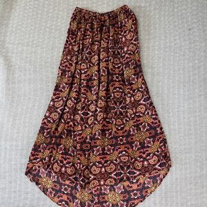 Billabong Black, Pink and Gold Maxi Skirt